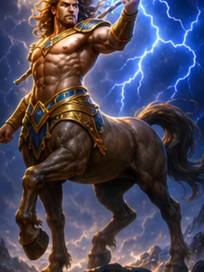 Zentaur mit Blitz